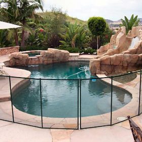barrière piscine en filets souples très transparentes