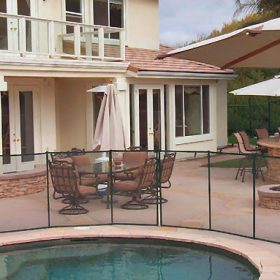 barrieres piscine démontables en filets transparentes